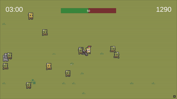 In deze gif wordt de archer overrompeld door vijanden en sterft.