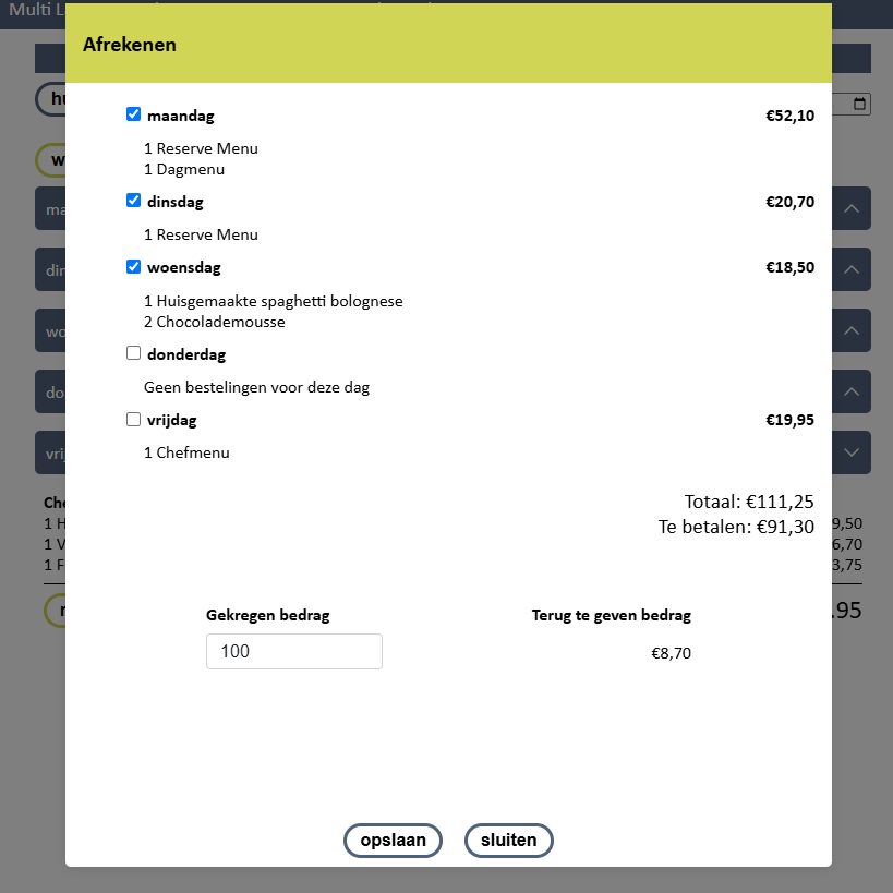 Een afbeelding waarin we het afrekenscherm te zien krijgen.